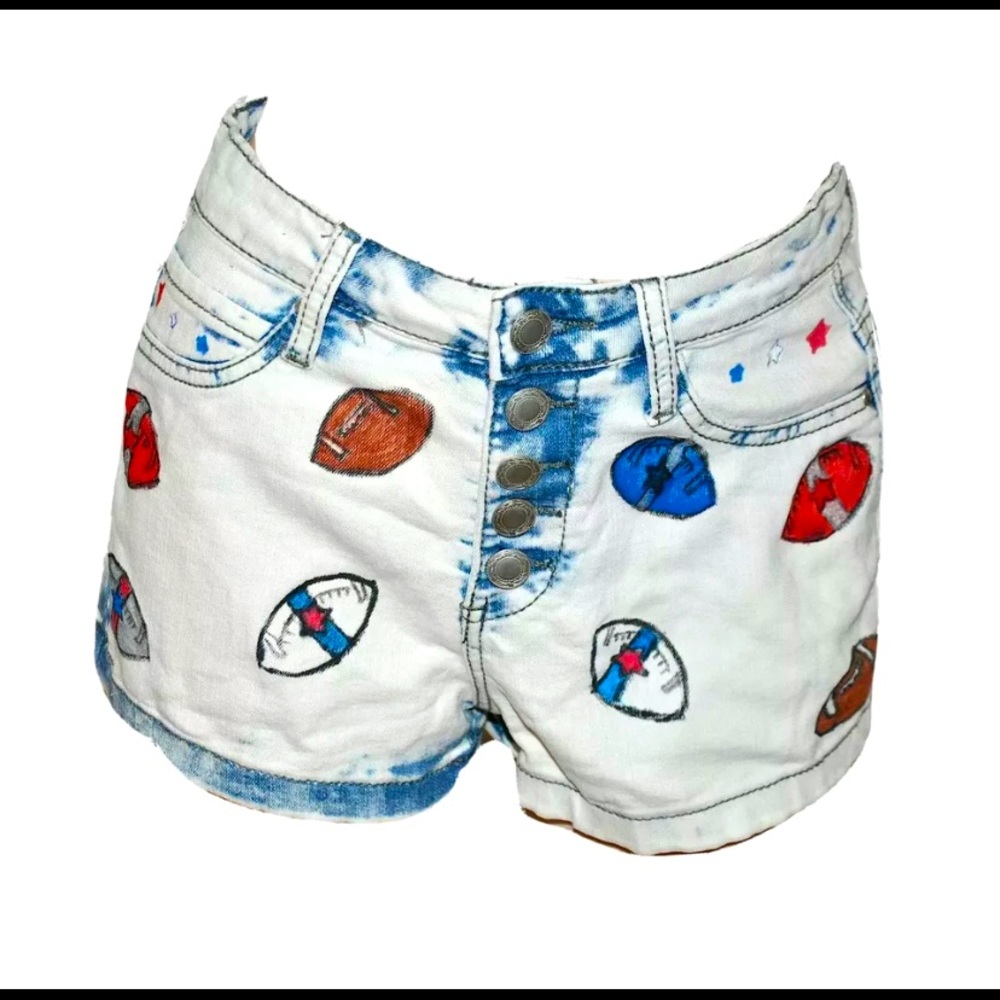 Football hand painted Stars Shorts Sz 5 Bongo New
